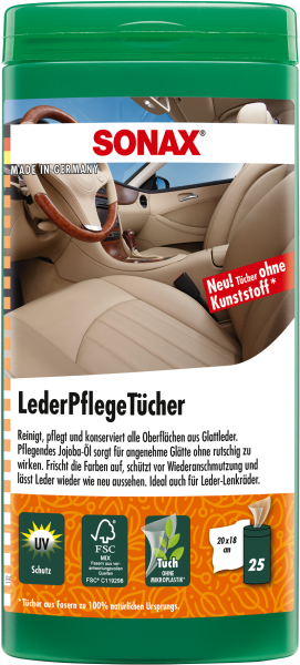 Lederpflegetücher Box